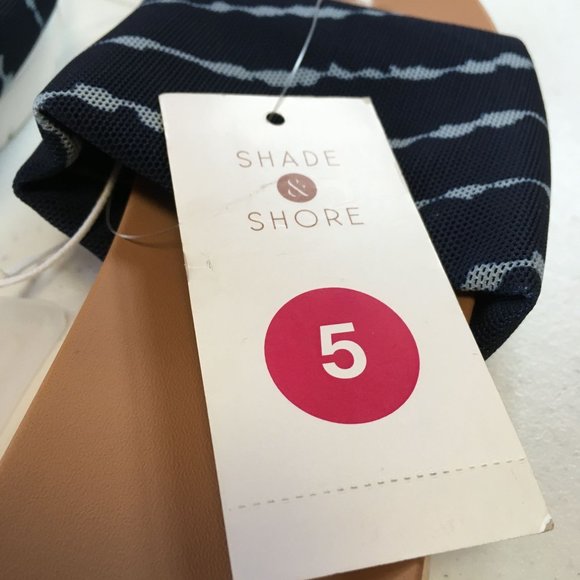 NWT Women's Kassidy Platform Slide Sandals Shade & Shore Navy Open-Toe Slip On S - Picture 4 of 5